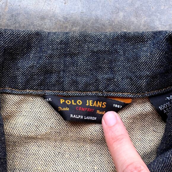 Crazy Vintage Polo Ralph Lauren RL Cut off Denim Vest - Picture 3 of 6